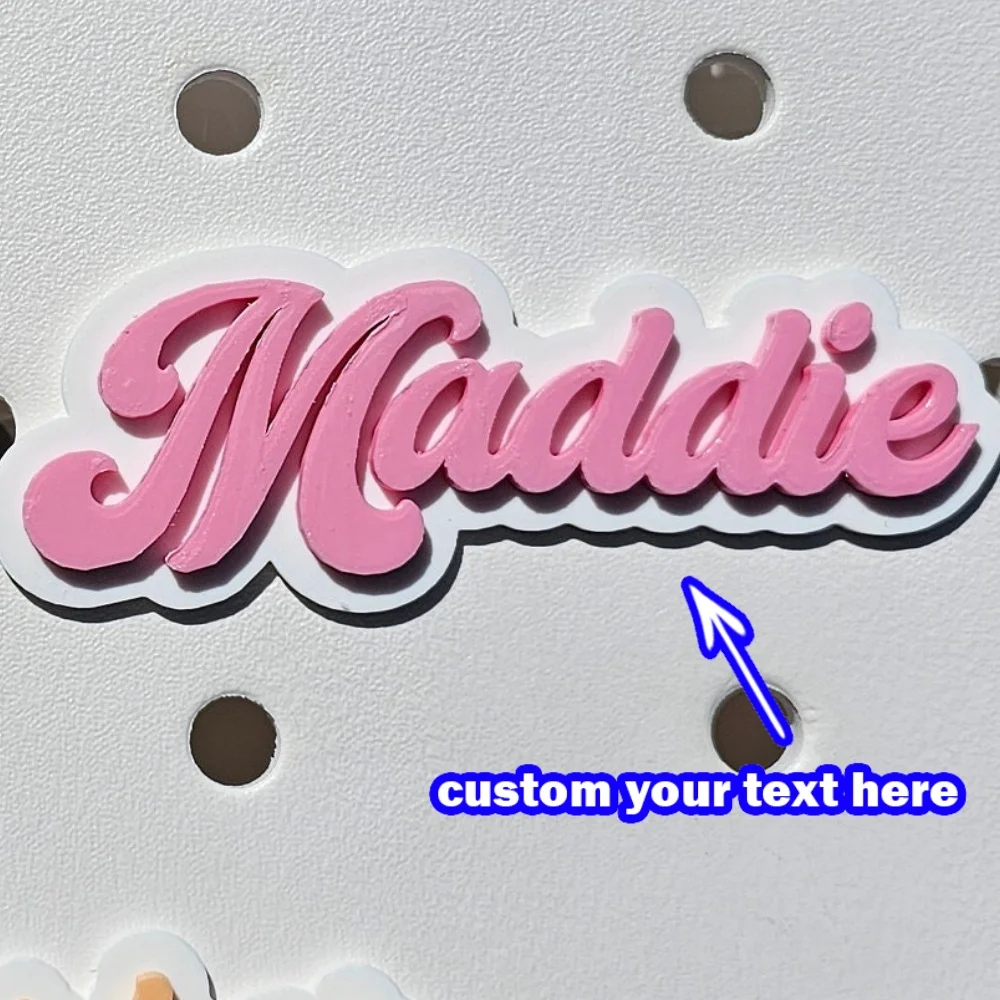 Customizable Retro Style Font Name Plate Bag Charm - Personalized Bag Charm - Name Tag - Bag Charm - Bag Tag