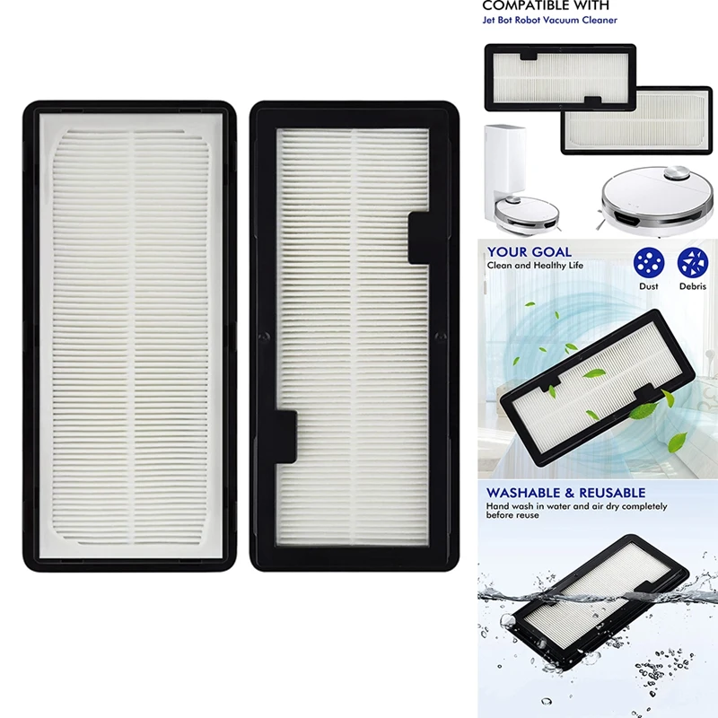 Washable Replacement Hepa Filters For SAMSUNG Jet Bot AI+ And Jet Bot+ Vacuum Cleaners,Fit For VR30T85513W/AA Robot