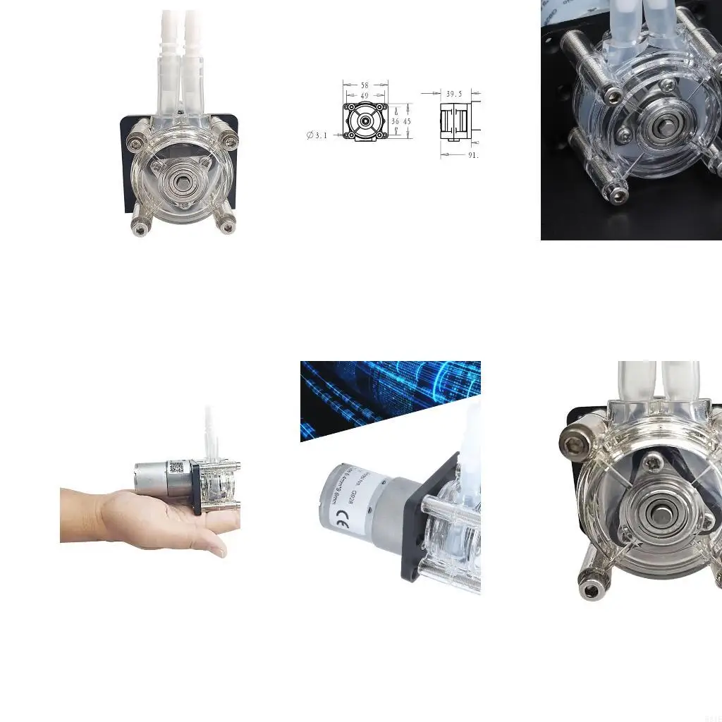581E 12V 500ml/min Peristaltic Aquarium Drip Metering for Aquarium, Lab Use