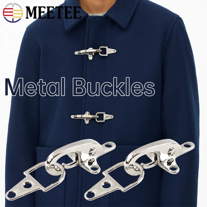 

10/20Pcs 4-5cm Silver Metal Buckle Coat Decor Lobster Clasp Down Jacket Hook Button Bag Belt Connect Clip DIY Sewing Accessories