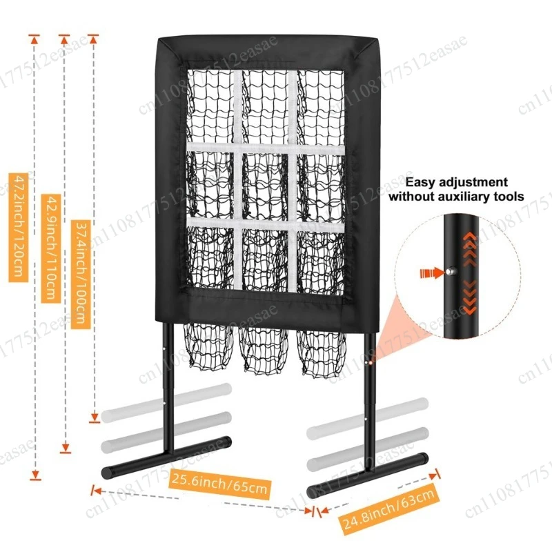 Portable Nine-Grid Baseball Practice Net, Pitching & Throwing Training Net With Good Strike Zone