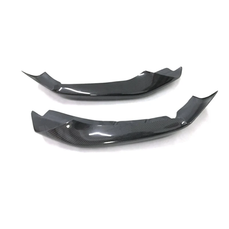 

2PCS Carbon Fiber Car Front Lip Bumper Splitters Winglets Flaps Apron For-BMW 5-Series G30 G31 G38 520I M-Sport 17-20