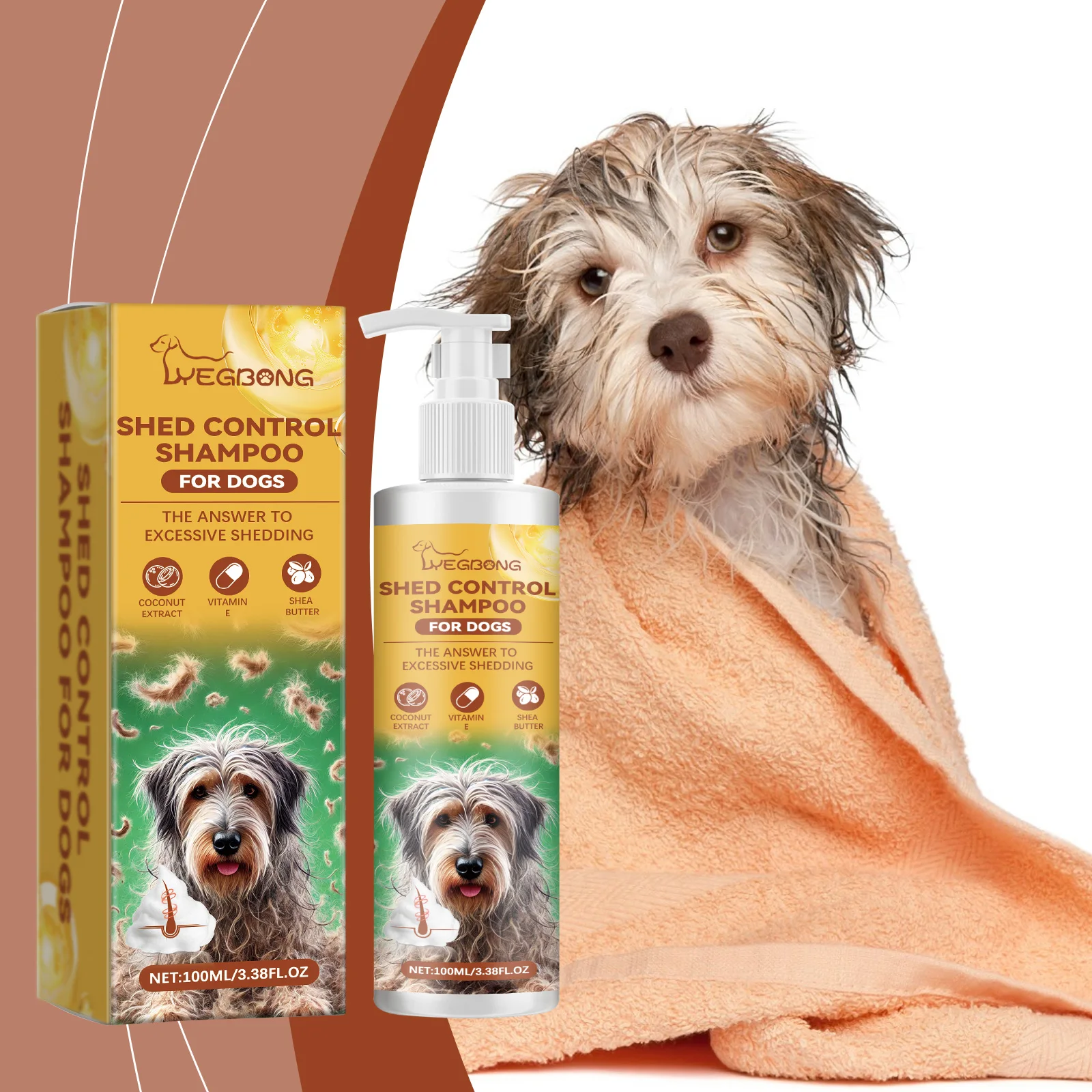 Champú para perros con esencia de vitamina, limpieza suave, cuidado nutritivo, hojas, abrigo para perros, lavado de pelo suave, suave y saludable, 1-4 Uds.