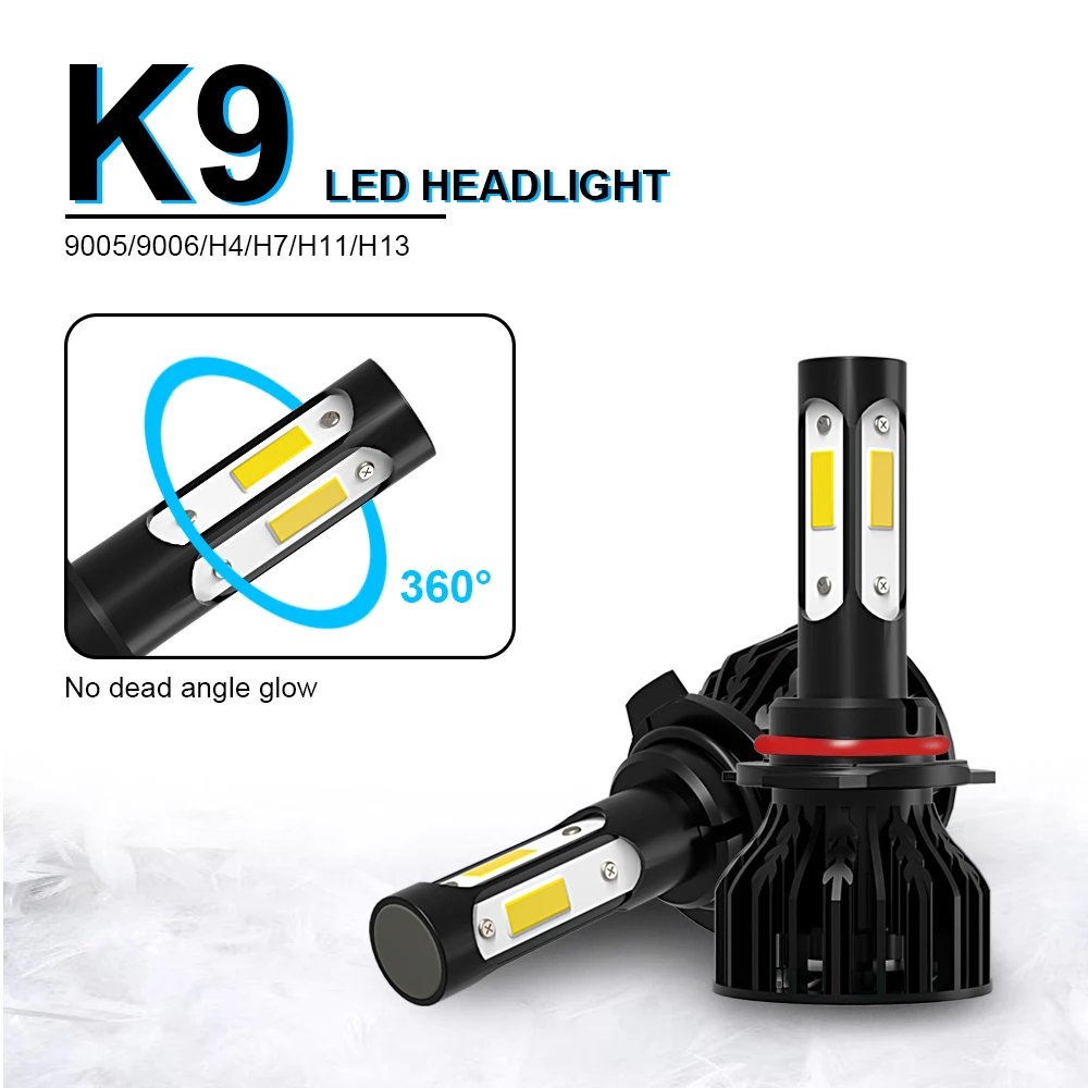 H11 9005 HB3 Canbus Car LED Headlight Bulb 360W 60000LM Auto Light 6000K 12V For Toyota Sequoia 2008-2014 2015 2016 2017 2018