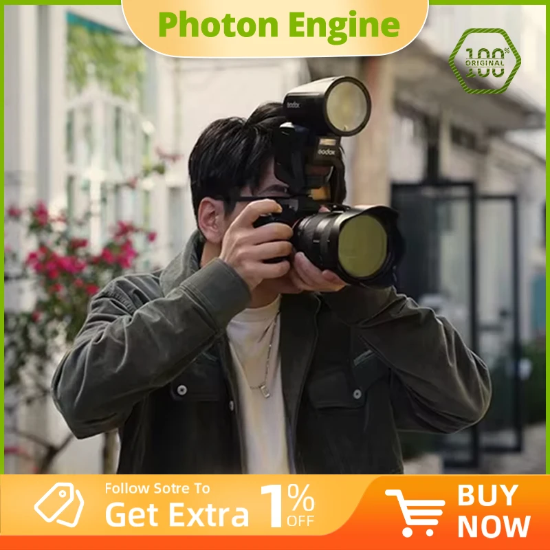 Godox V1 V1Pro V100 TTL ليثيوم أيون كاميرا مستديرة الرأس فلاش اللاسلكية Speedlight لكانون سوني نيكون فوجي أوليمبوس