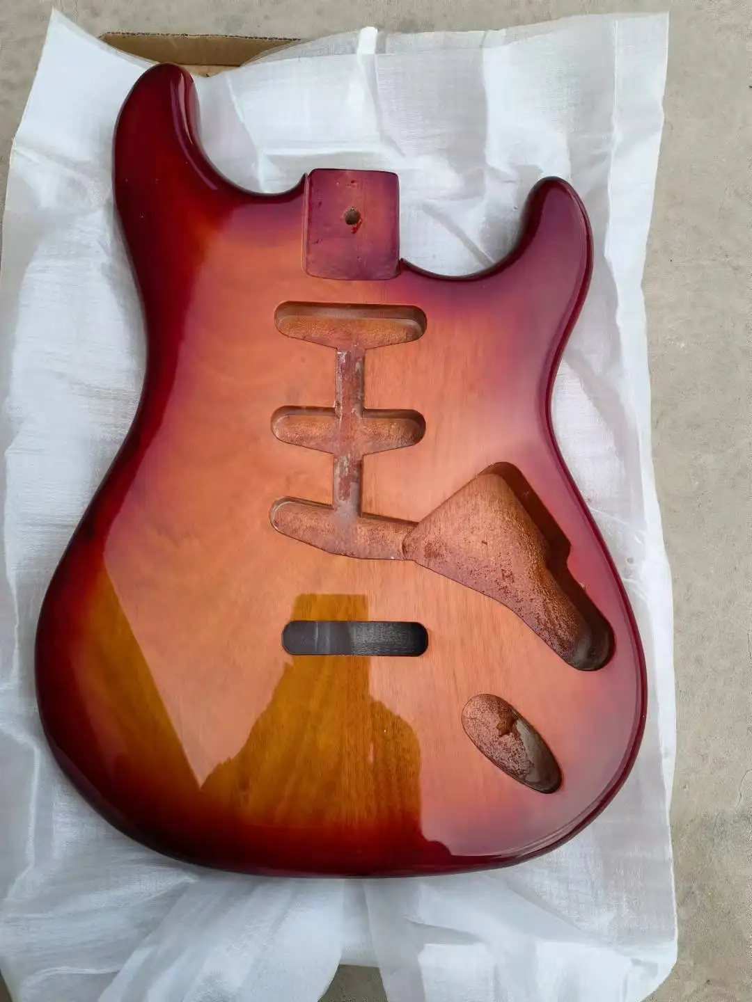 painted New SSS Electric guitar Body Solid Body DIY top mahogany Unfinished solid wood #869