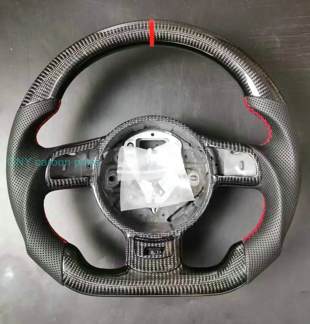 Carbon Fiber Manual Car Steering Wheel For Audi TT R8 2008-2012