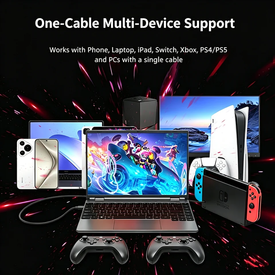 New Replacement Expandable 1200P LCD Display Notebook Touch Screen 14 Inch Laptop Portable Extender Monitor HL140F
