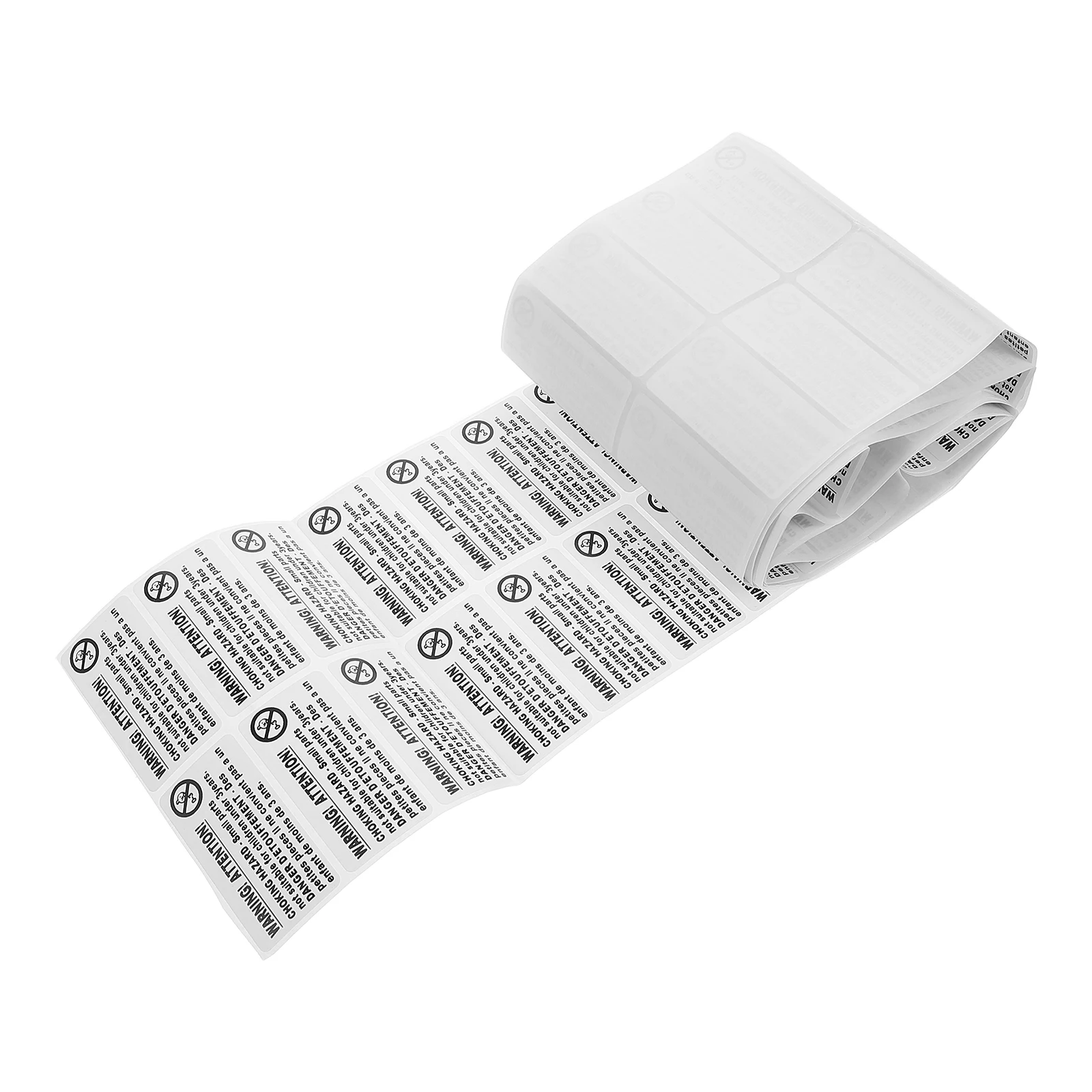 

Anti-suffocation Labels PVC Self-adhesive Stickers for Toys Parts Accessories Prevent Choking Safety Bright Clear Design