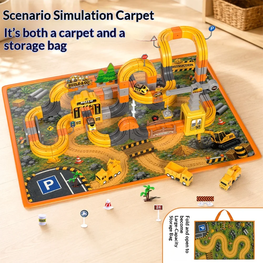 New Engineering Multi Form Magnetic Track Car Set Anti Gravity Magnetic Adhesive Track Building Blocks Birthday Holiday Gift