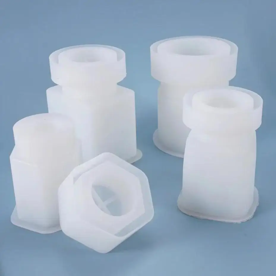 3D Bottle Silicone Mold (Hollow Inside) Trinket Box Making Resin Storage Supplies Silicone Molds for Resin Art Home Deco Mold