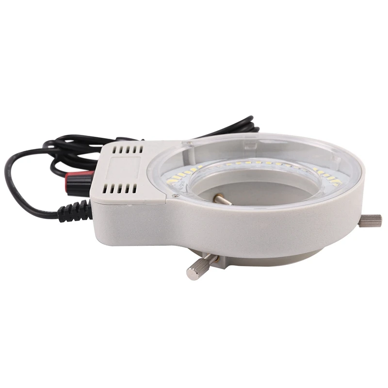 5X 48 LED Industrial Microscope Camera Light Source Ring Lamp Light Illuminator Lamp Adjustable Brightness USB Interface