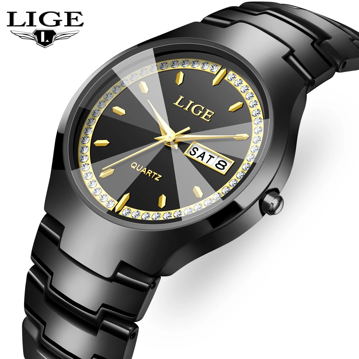 

LIGE 2025 элегантные женские часы керамические водонепроницаемые часы с недельным календарем модные кварцевые женские часы женские наручные часы reloj + коробка