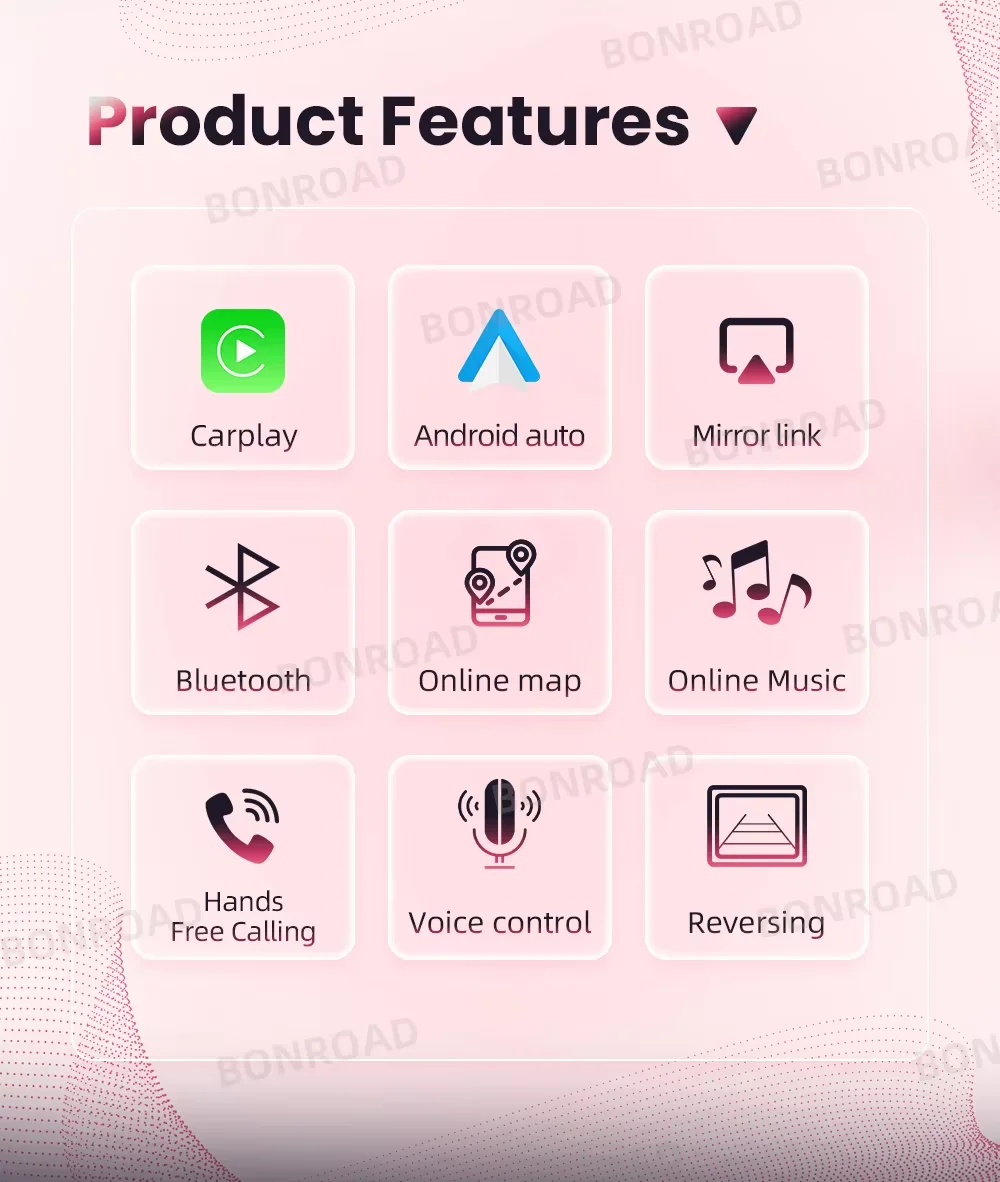 BONROAD Linux Touch Screen Wireless Carplay Car Radio Android Auto For Audi Q7 4L 2005-2015 GPS Navigation Multimedia Player