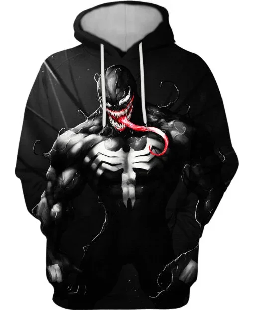 Deadpool Wolverine Men's Hoodie Venom Boys Hoodie 3D Printed Marvel Pullover Oversized Men's Hoodie New MINISO Men's Clothing