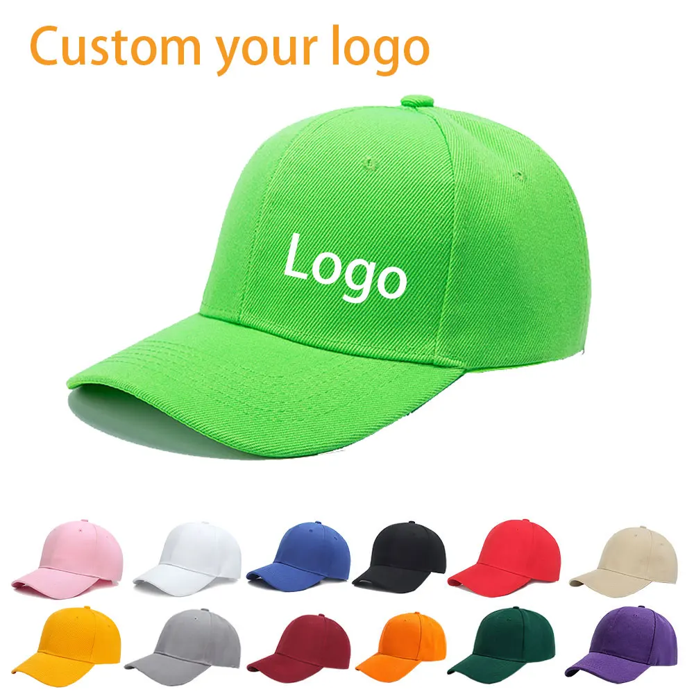 

Fashion Casual Unisex Baseball Cap Men Sun Protection Solid Hat Custom Embroidery Print Logo Wholesale Hats 20 Hats Per Carton