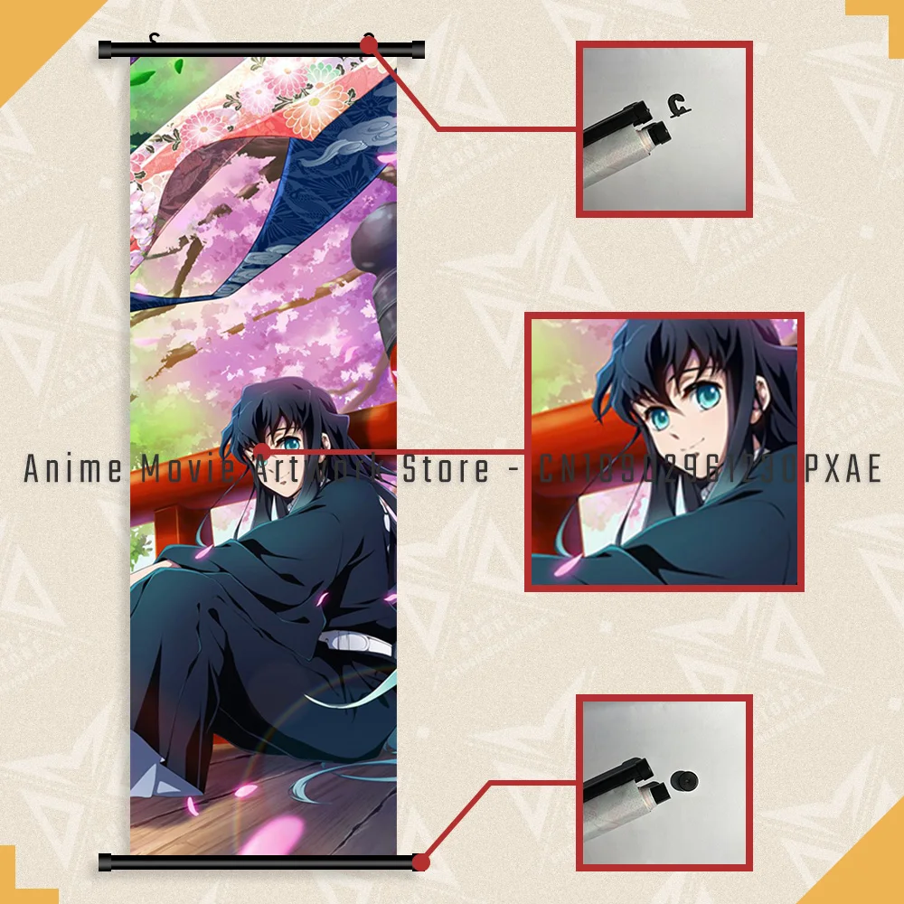 Anime decoración del hogar cuadro sobre lienzo para pared pintura colgante Kanroji Mitsuri rollos imágenes póster para Demon Slayer:Kimetsu no Yaiba