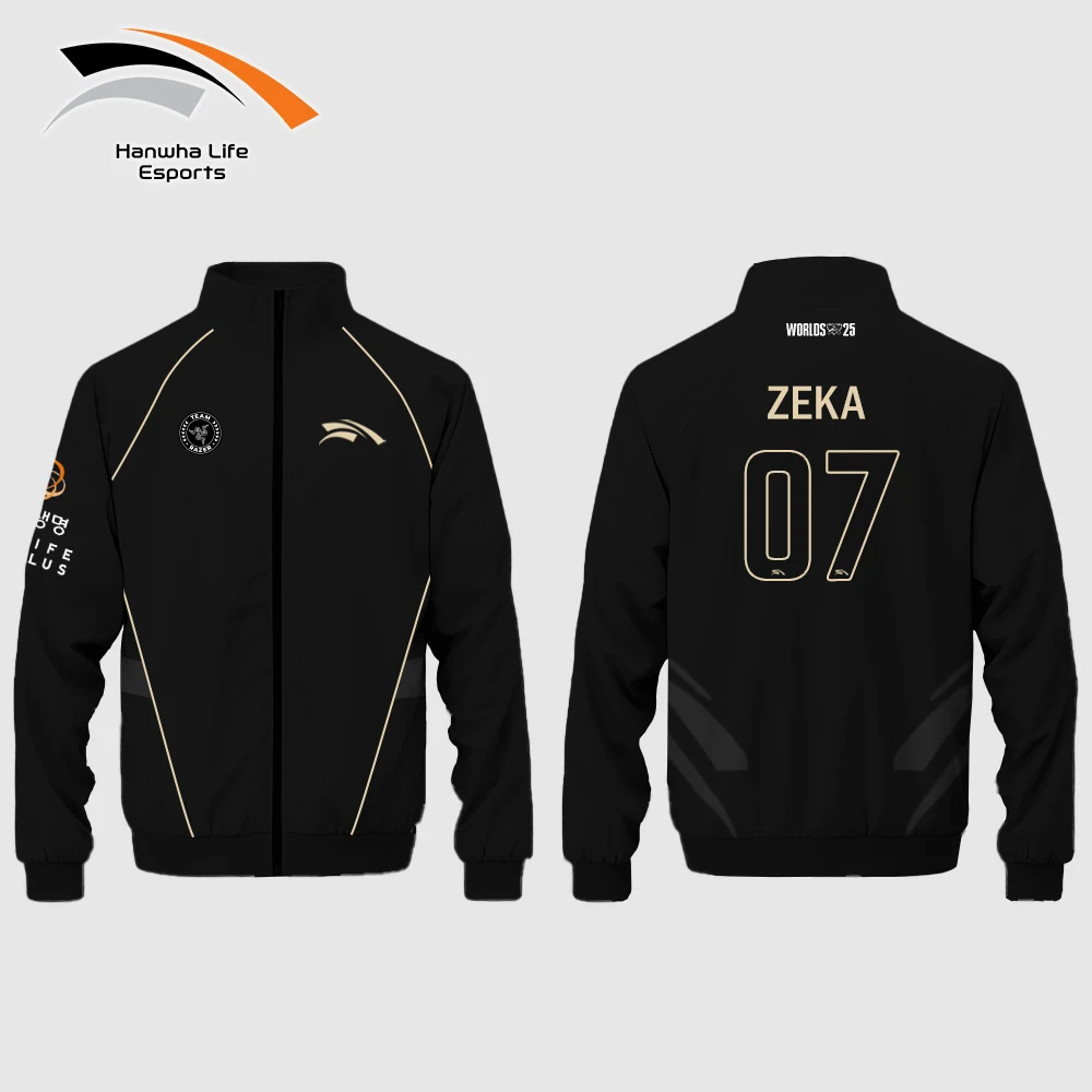 HLE Esports Team سترة موحدة مخصصة 2025 بطولة العالم لاعب التدريب جيرسي رجالي الخريف/الشتاء زمم طوق هوديي #4