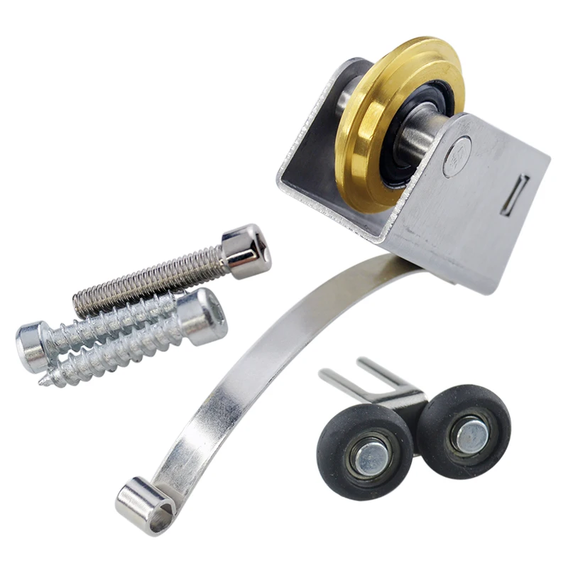 Wardrobe Pulley Sliding Door Wheel Titanium Alloy Door Groove Track Wheel Wide Shell Stainless Steel Single Copper Cam Roller