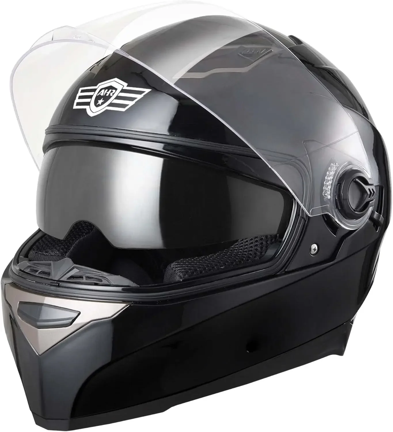 

Full Face Lightweight DOT Approved Motorcycle Helmet with Dual Visor for Street Bike and Snowmobile Touring Sports - Ideal for A