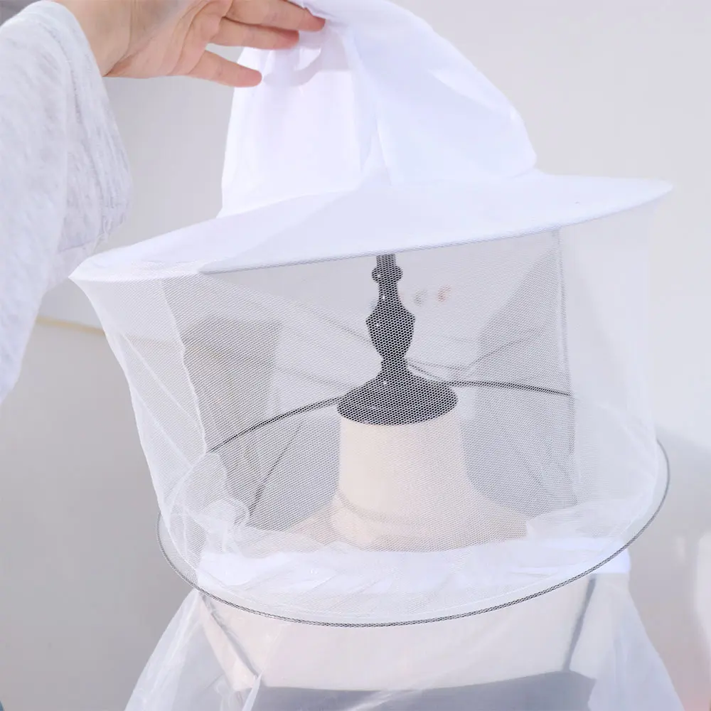Safe Breathable Beekeeping Suit Mesh Smock Half Body Bee Keeper Jacket Wear-resistant Hooded Veil Beekeeper Clothes Professional