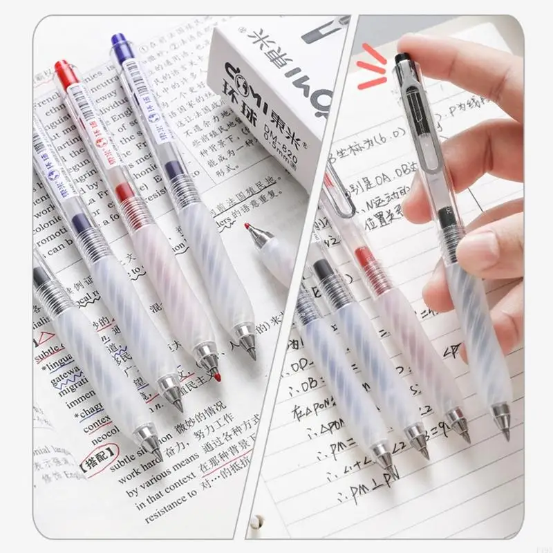 

12PCS Retractable Gel Pen Ergonomic Silicone Grip Gel Inks Pen 0.5MM Tip Quick Drying Inks for Office School Supplies F19E