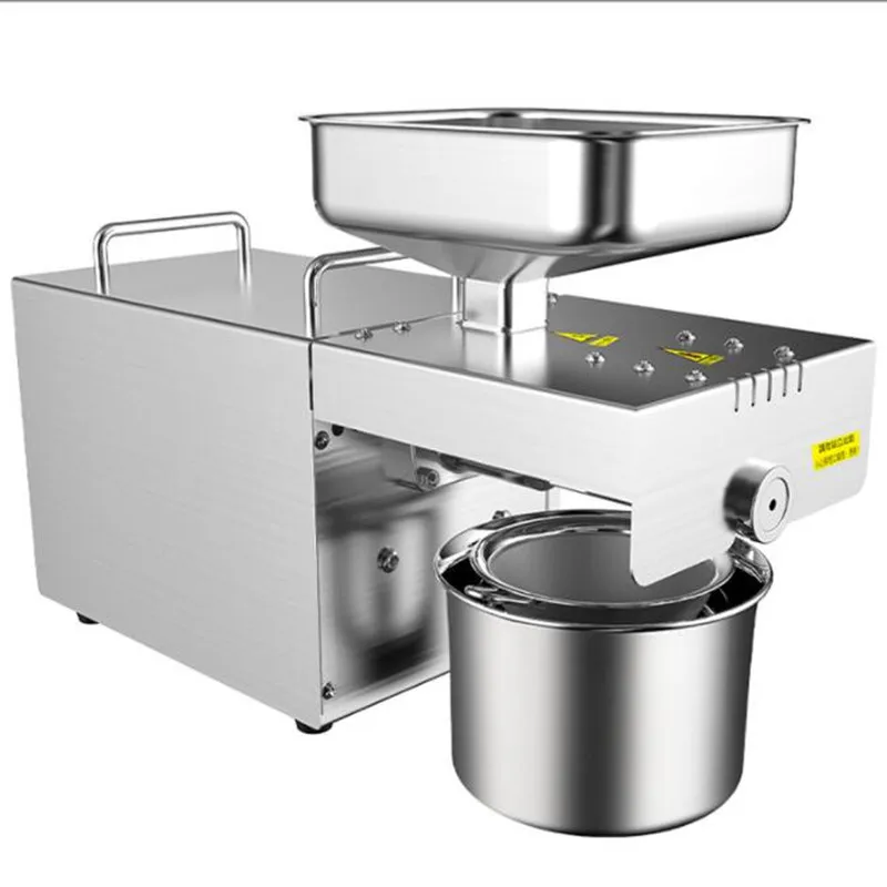 เครื่องผลิตน้ำมันกดน้ำมันเครื่องสกัดน้ำมันเมล็ดทานตะวันถั่วลิสงขนาดเล็ก10กิโลกรัม/ชั่วโมงสำหรับใช้ในบ้าน