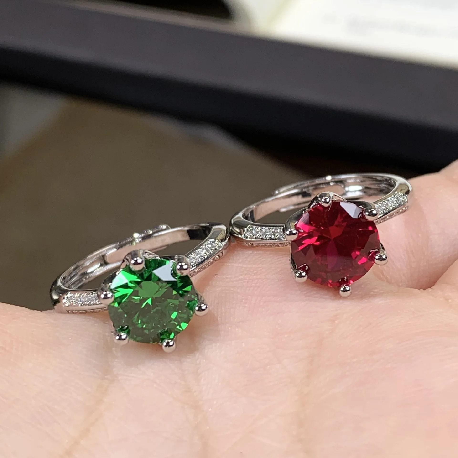 New fashionable and stylish design gemstone simple layered multi-purpose finger ring with adjustable ring for women