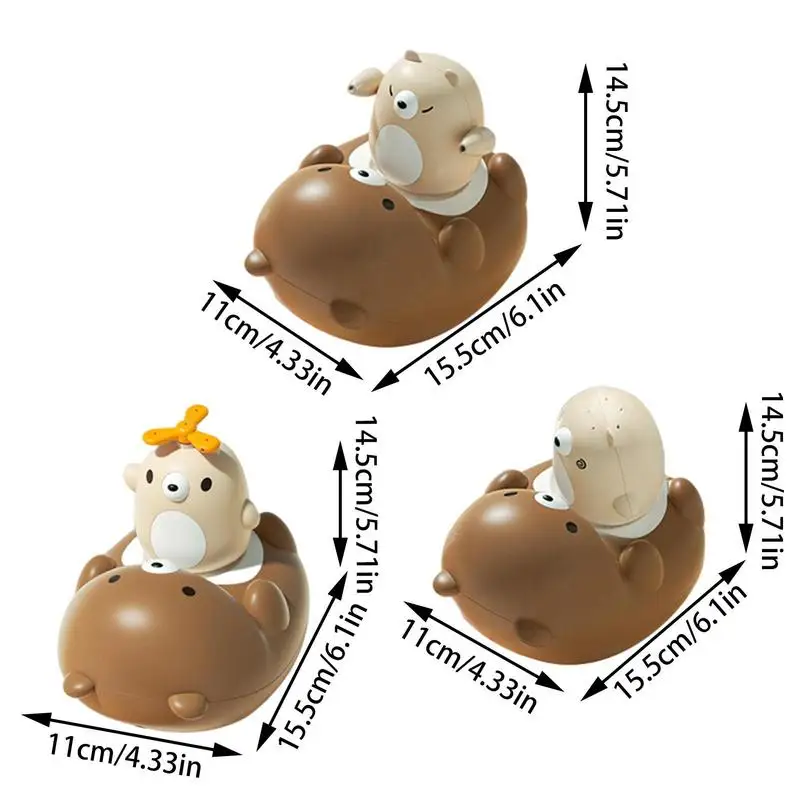 Cabezal de ducha para baño de bebé, bañera con pulverizador, oso giratorio, cabezal de ducha para niños pequeños, lindos juguetes acuáticos para bebés, juegos de piscina para niños mayores de 2 años