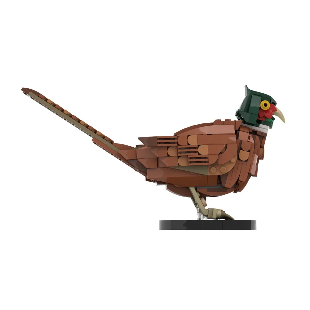 MOC Animals Birds Decorative Pheasant Model Building Blocks Pheasant Creativity Wild poultry Bricks Assembly Toys Kids Gifts