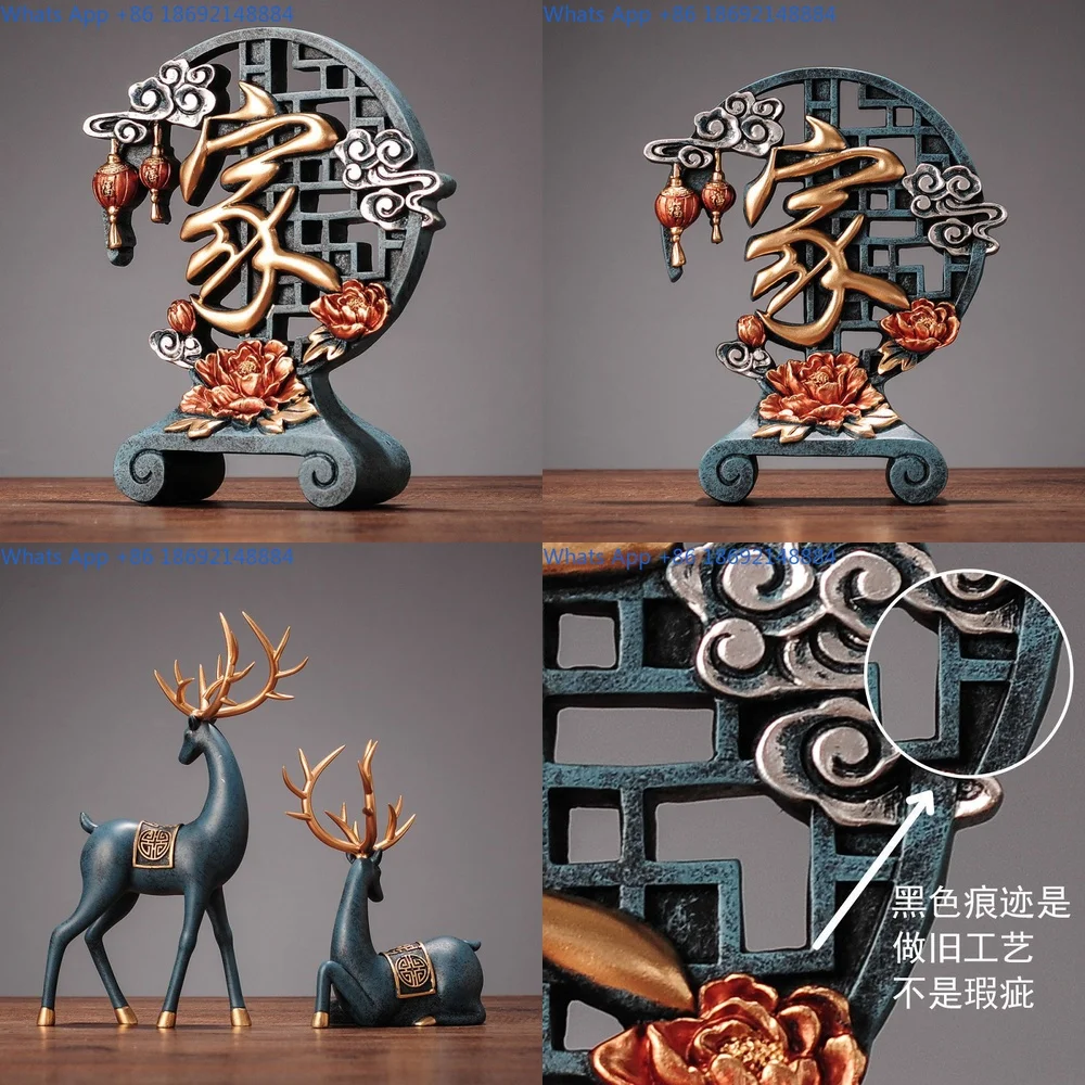 

Modern Zen Style Deer Home Decor for Living Room Bar Cabinet TV Stand Tea Room Chinese Style Ornament Gift