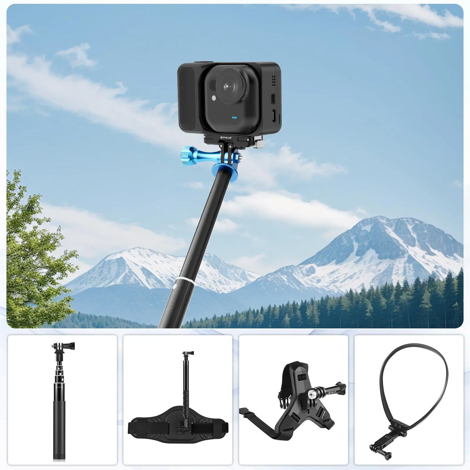 محول تركيب قاعدة مغناطيسي سريع التحرير من سبائك الألومنيوم لملحقات كاميرا Insta360 GO Ultra Action