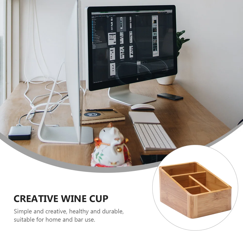

1 pc Bamboo Storage Box Makeup Organizer Holder Desktop Storage Case For Cosmetics Accessories Organizers Box