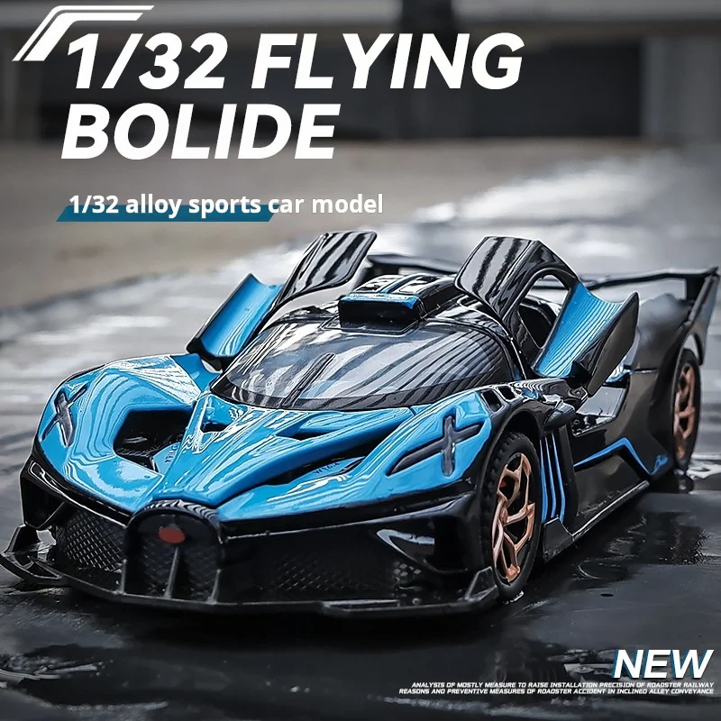 

1:32 Supercar Sports Car for Bugatti Alloy Metal Diecast Vehicle Model Sound & Light Desktop Collection Hobby Ornaments Gifts