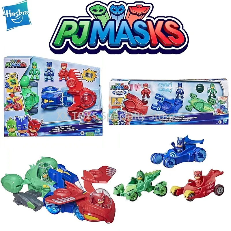 

Original Hasbro PJ Masks Toy Set 3 in 1 Combiner Jet Animal Power PJ Hero Collection Deluxe Action Figures Cars Model Fans Gifts