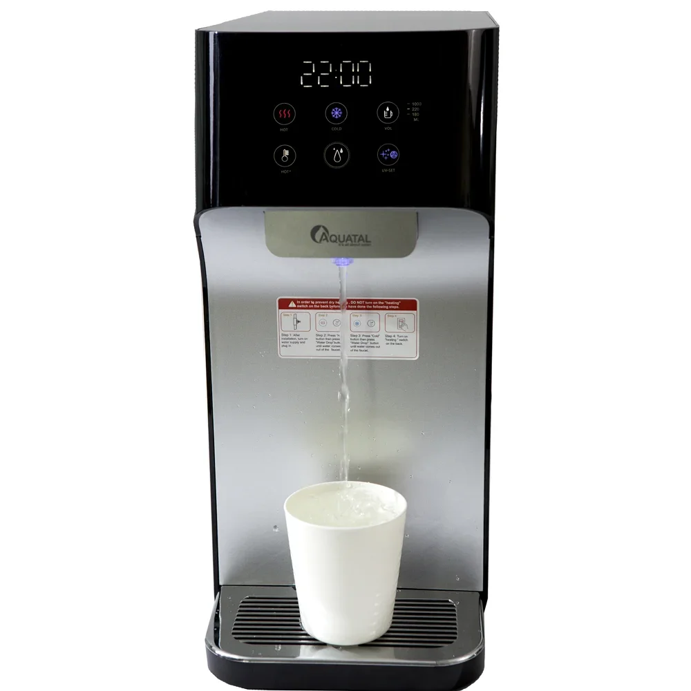 reverse osmosis cold and hot water dispenser with refrigerator