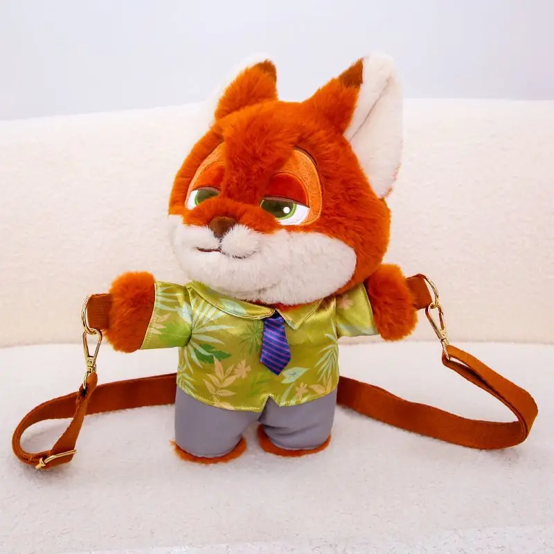 Disney véritable sac à dos Zootopia Judy Nick peluche mignon dessin animé grand Volume mode poupée sac à dos Parent enfant cadeau Couple cadeaux