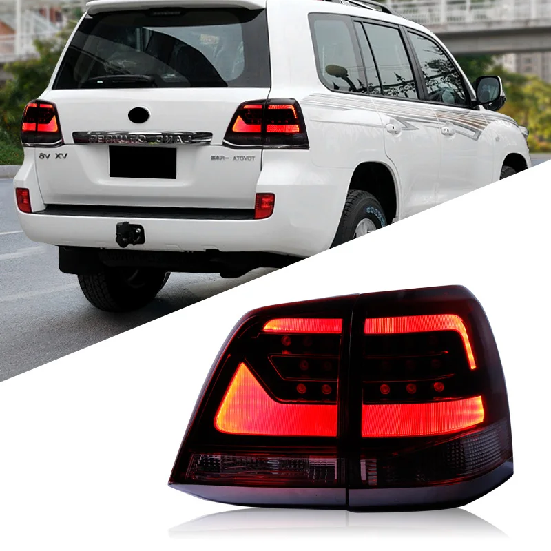 

For Land Cruiser LC200 2008-2015 V8 LED tail light red and black backlight assembly replacement