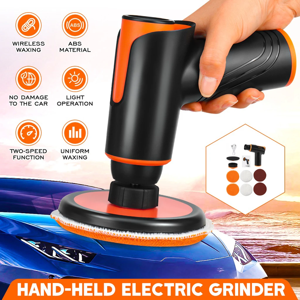 

100W Car Buffer Polisher 1800rpm Adjustable Speed Auto Polishing Machine Rechargeable Battery Wireless Buffing Waxing Machine