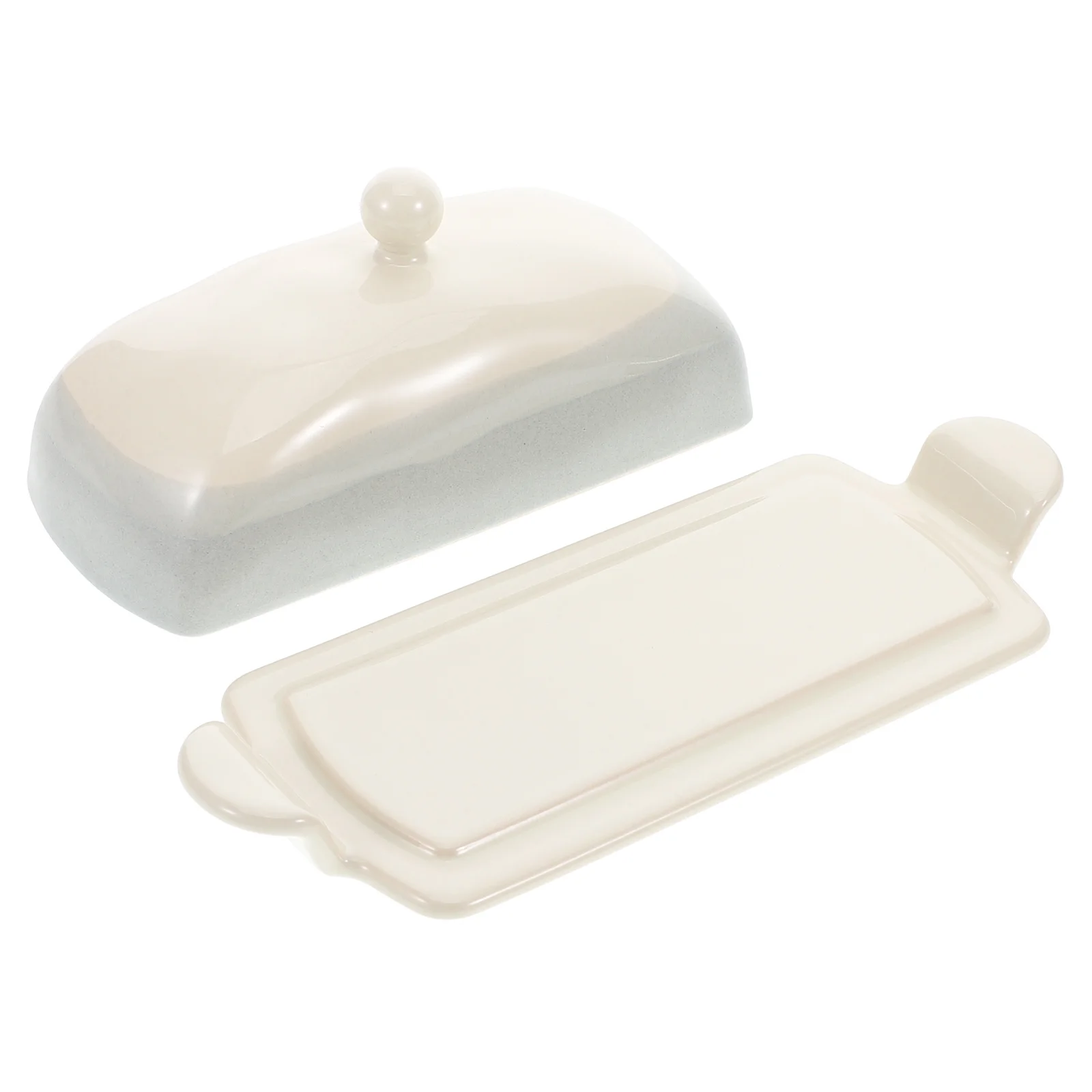 

Kitchen Butter Dish with Lid Ceramic Cheese Butter Tray for Home Restaurant Dessert Shop Use Ceramic Cheese Dish with Lid