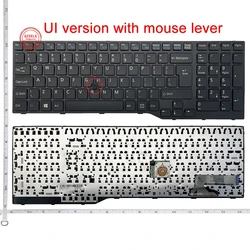 US/UK New Laptop keyboard for Fujitsu Lifebook E554 E556 E753 E754 E756 E557 laptop Black Frame