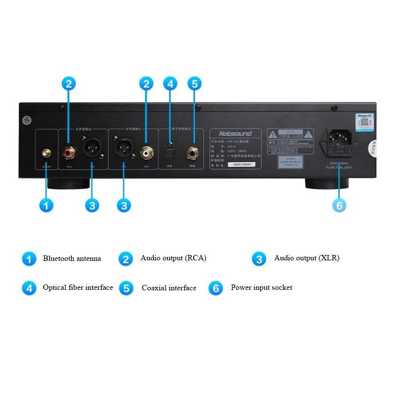 HIFI Audiophile CD Player Bluetooth 5.3 SPHE8204W DAC Lossless Home Music Player Toroidal Transformer USB3.0 HiFi Audio System