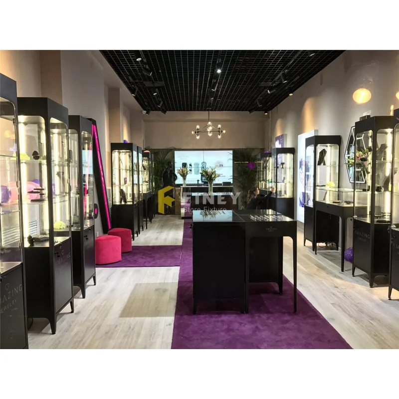 (Customized) modern jewelry shop mall kiosk interior ideas jewelry display showcase custom jewelry wooden shop counter cabinet d