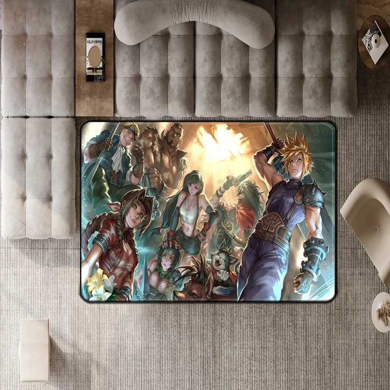 Game FINAL FANTASY FF1 Carpet Kitchen Mat Entrance Doormat Bedroom Floor Decoration Living Room Bathroom Anti-slip Rug