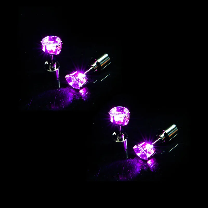 NONE 1/5 Paar LED-Ohrringe für Bar und Club, Leuchtende Ohrringe für Mädchen und Frauen, Ohr-Accessoires, Leuchtende Bling-Ohrstecker, Gogo-Tanz Modeschmuck 8