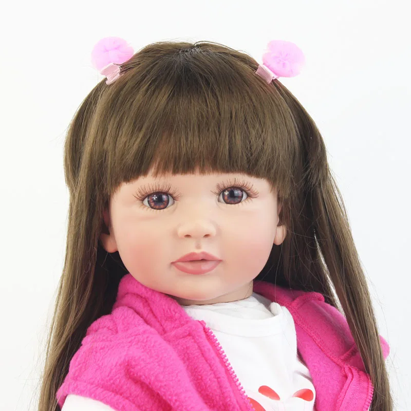 60cm Long Hair Princ Doll Toy Reatic Baby Reborn Simulation Walking Figure Collectible Model ex over 3 Years Old