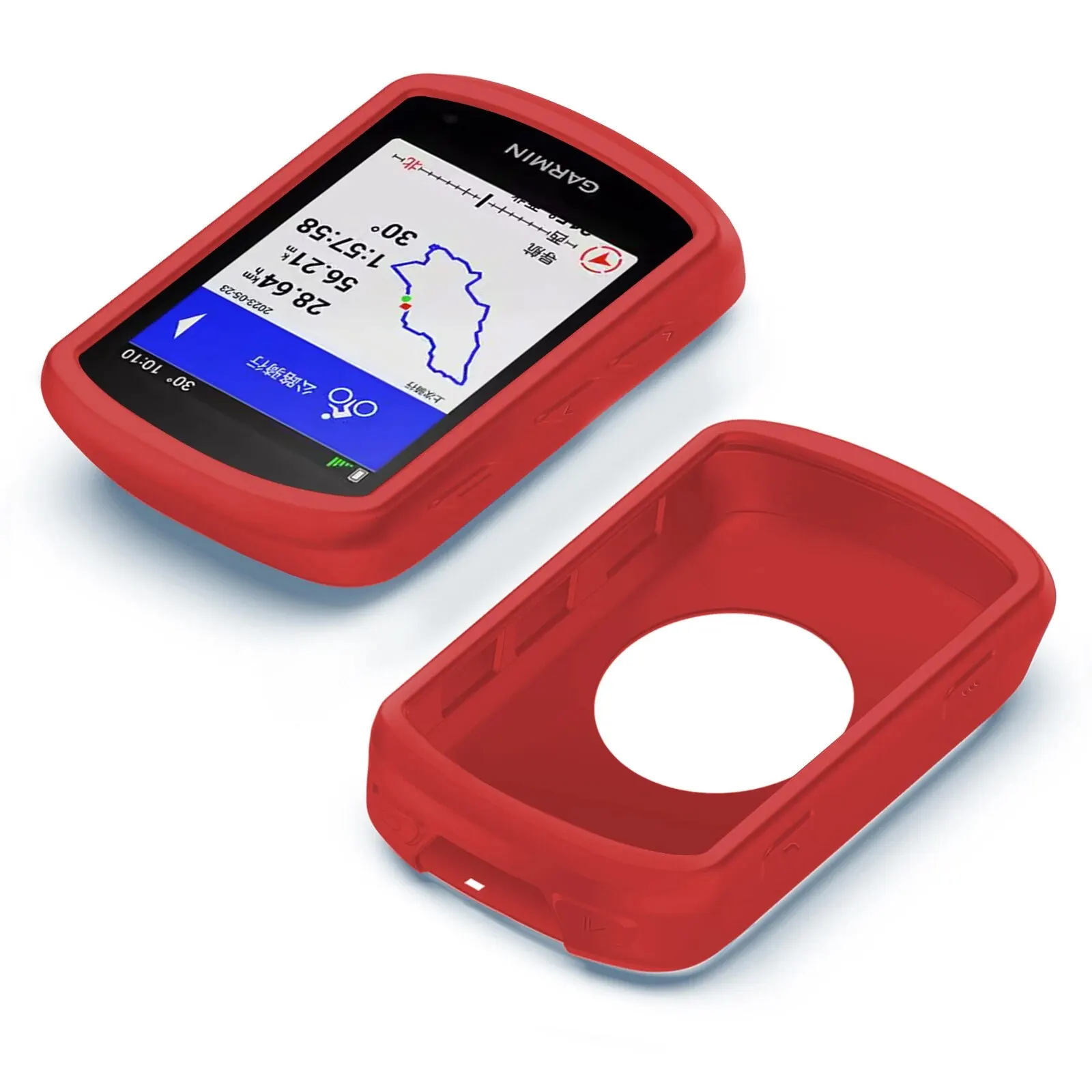 Garmin EDGE 540 840 Hülle GPS Fahrradcomputer Silikonhülle Gummi Kilometerzähler Schutzhülle + HD-Folie (für Garmin EDGE 540 EDGE 840) – Detail 7