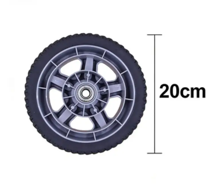 Lawn Mower Wheels Set 17cm Front 20mm Rear Replacement Parts For Grass Cutting Push Mowers Lawn Mower Rear Wheel Mower Wheel