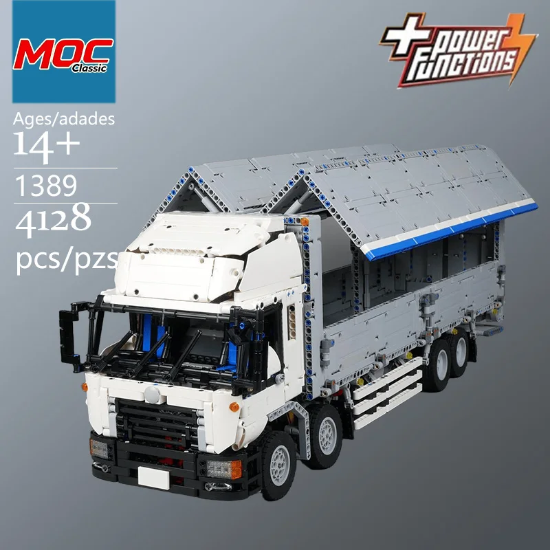 Specially Customized MOC Large Wing Body Truck Trailer Technic Combination Model - Trendy Educational Toy, Stress-Relieving Toys