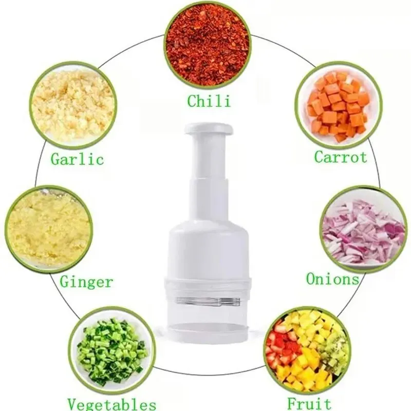 Stainless Steel Onion Chopper Hand Pressure Food Chopper Cutter Slicer Peeler Manual Vegetable Garlic Kitchen Shredder Tool